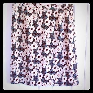 Who What Wear floral Skirt with back pleat